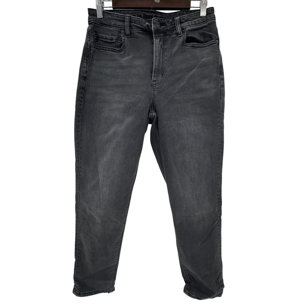 American Eagle Mom Jeans Women's 6 Regular Gray High‎ Rise Stretch Denim